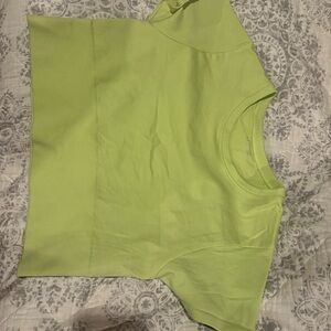 Vibrant Lime Crop Top for Women